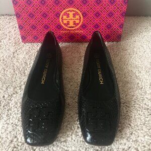 Tory Burch Black Snake Georgia Ballet Flat w/ Box Size 7